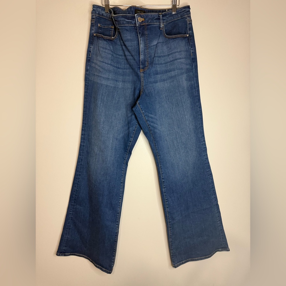Ann Taylor The Boot mid rise NWT Classic Blue Women's Jeans Size 18 curvy - Picture 1 of 16